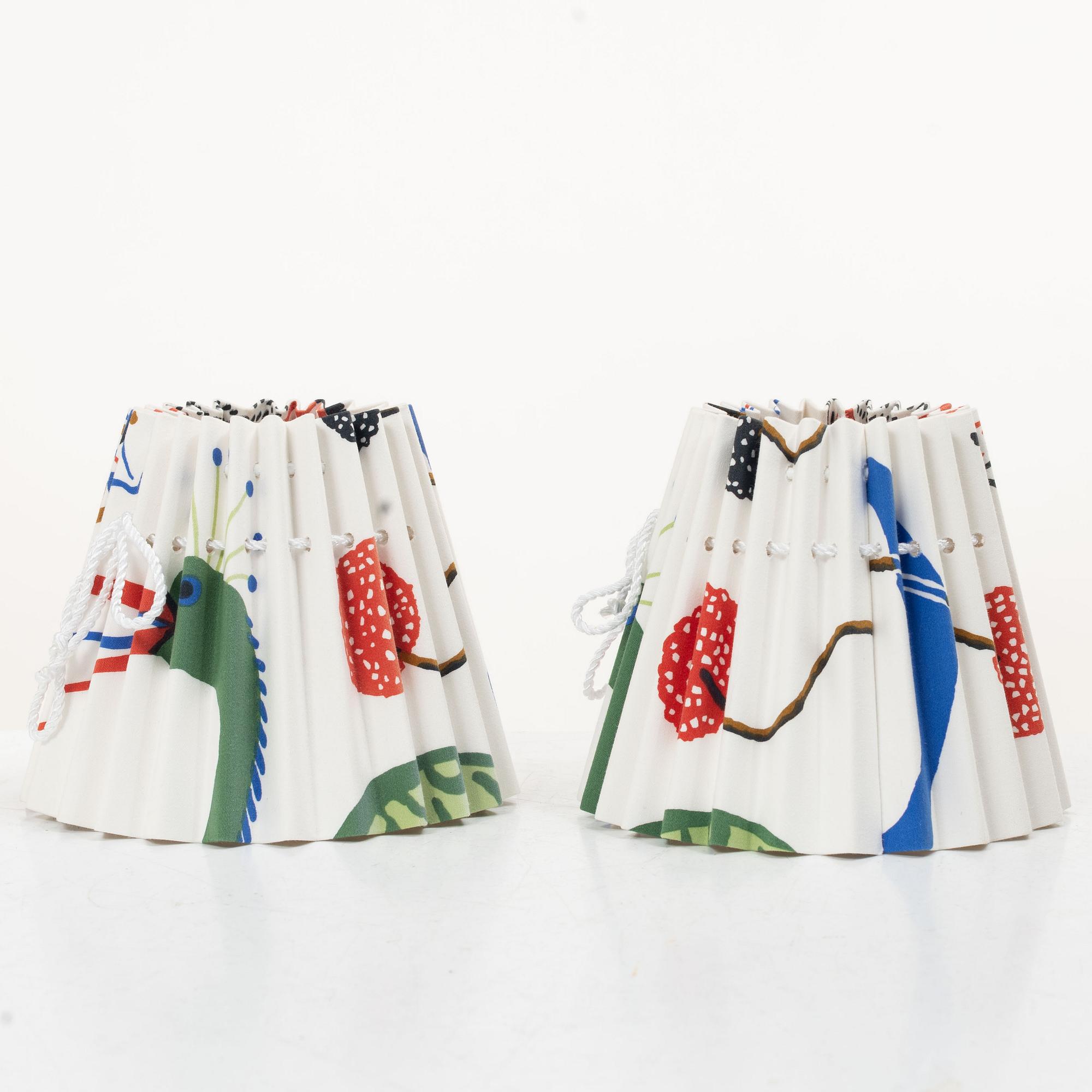 Josef Frank, three lampshades and a tea cosy, Svenskt Tenn.