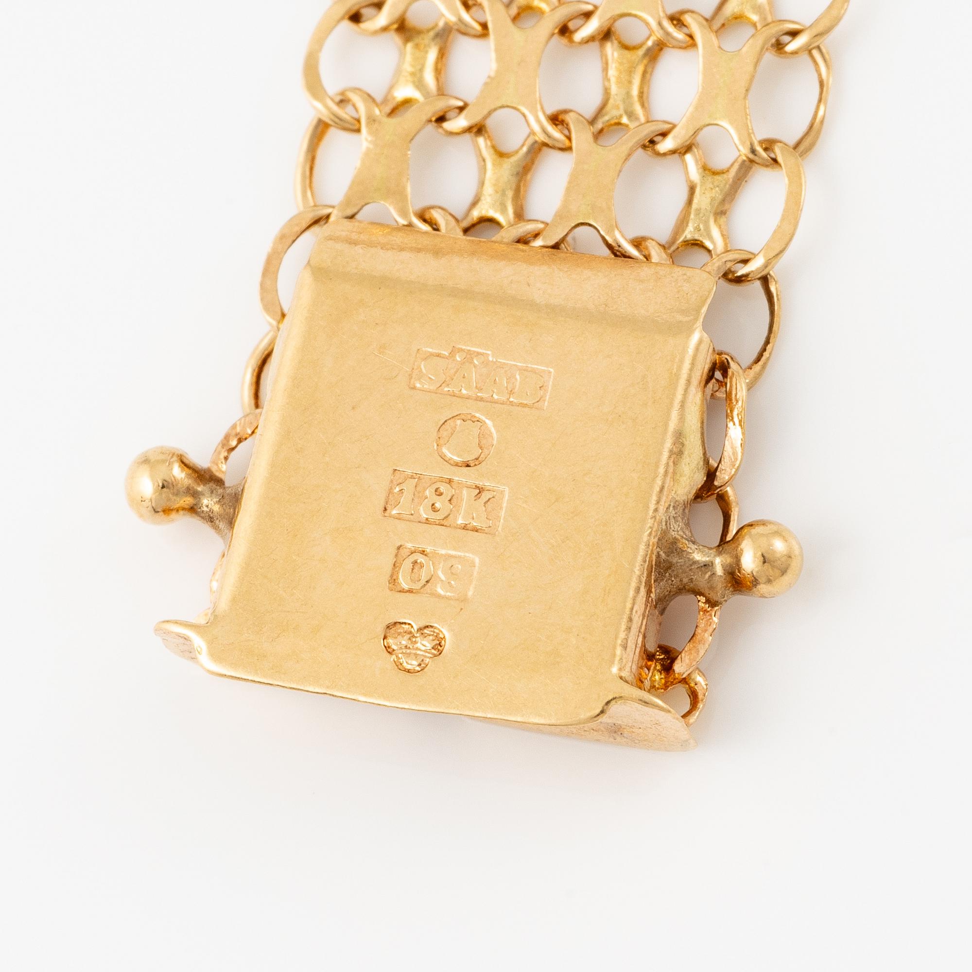 Three links, bracelet, 18K rose gold, x-link.