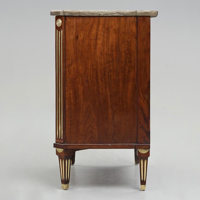 A late Gustavian late 18th century commode attributed to Carl Diedric Fick (master in Stockholm 1776-1806).
