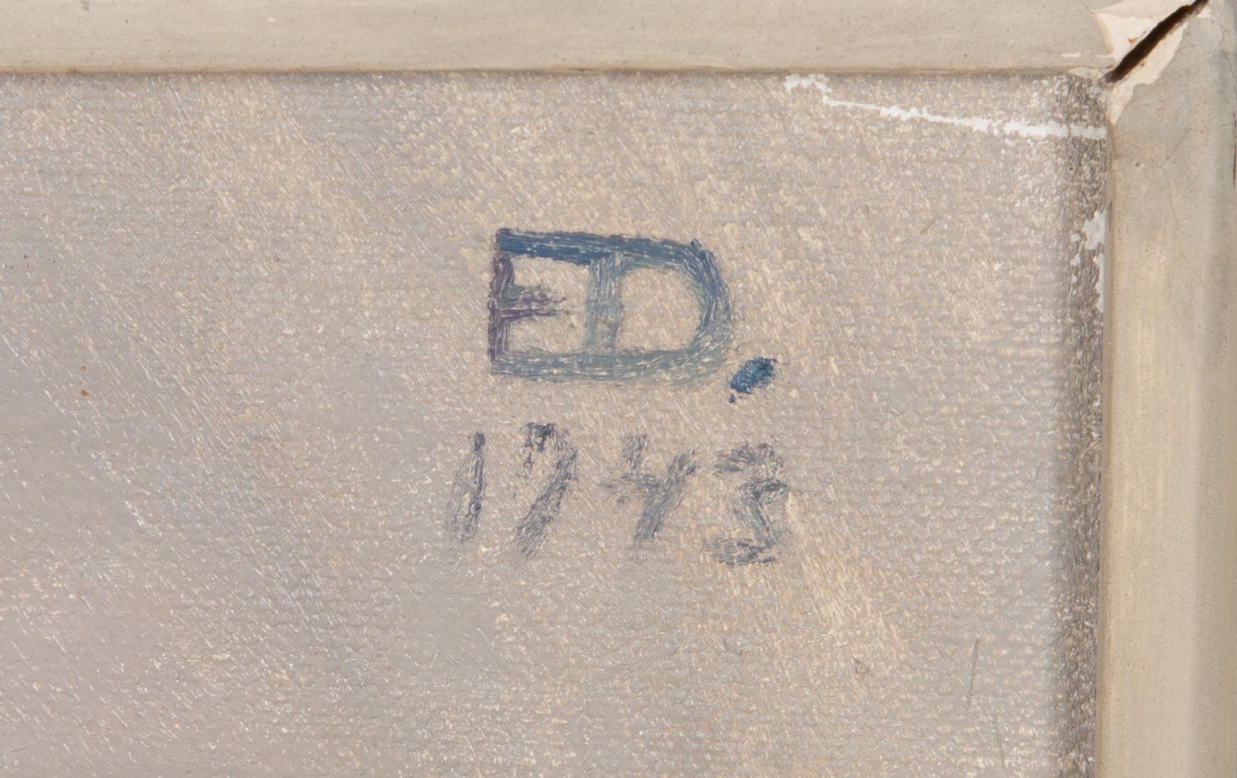 Emil Edvard Danielsson, öljy kankaalle, signeerattu ja päivätty 1943.