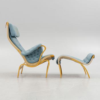 Bruno Mathsson, armchair with footstool, "Pernilla", DUX.