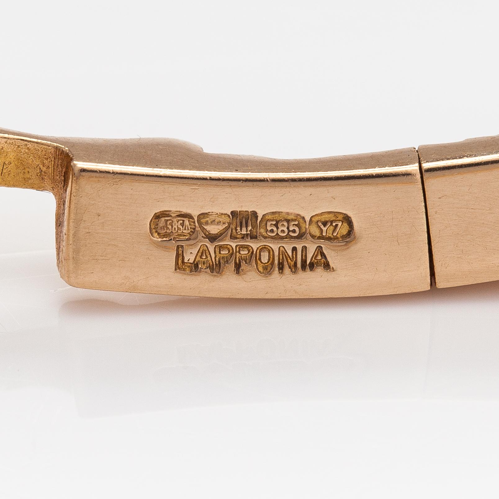 Björn Weckström, A 14K gold necklace "Tundra". Lapponia 1976.