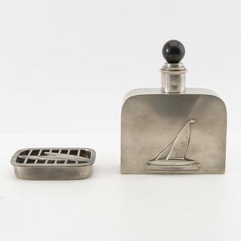 Cigarette case, candlesticks, ashtray, 4 pieces, GAB, 1936 -1938.