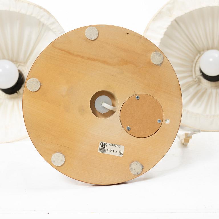 A pair of table lamps, Markslöjd, Sweden, second half of the 20th century.