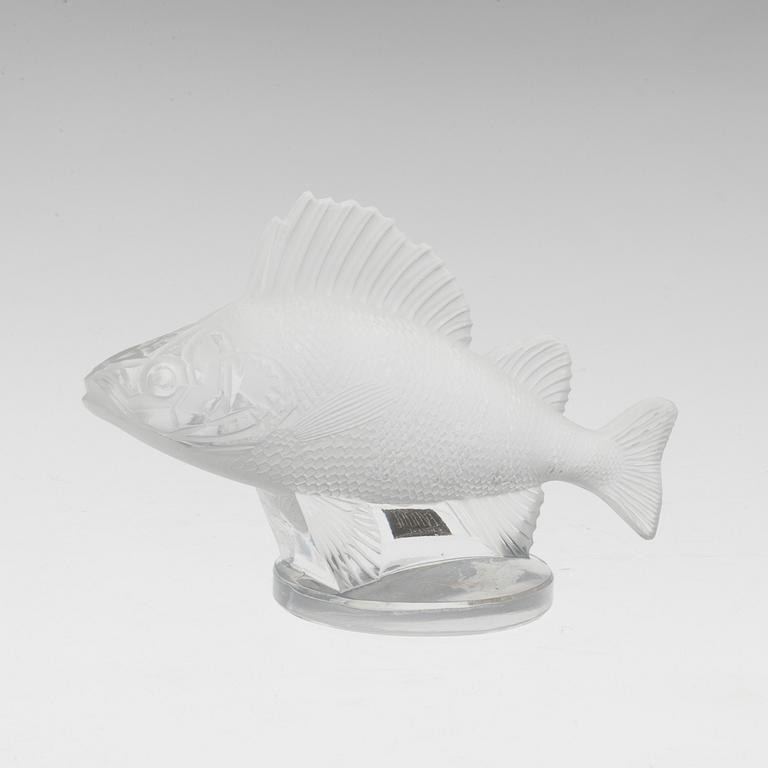 A Lalique glass figurine of a fish.