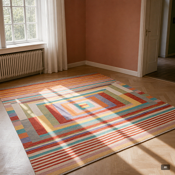 A Kelim rug, c. 200 x 195 cm.