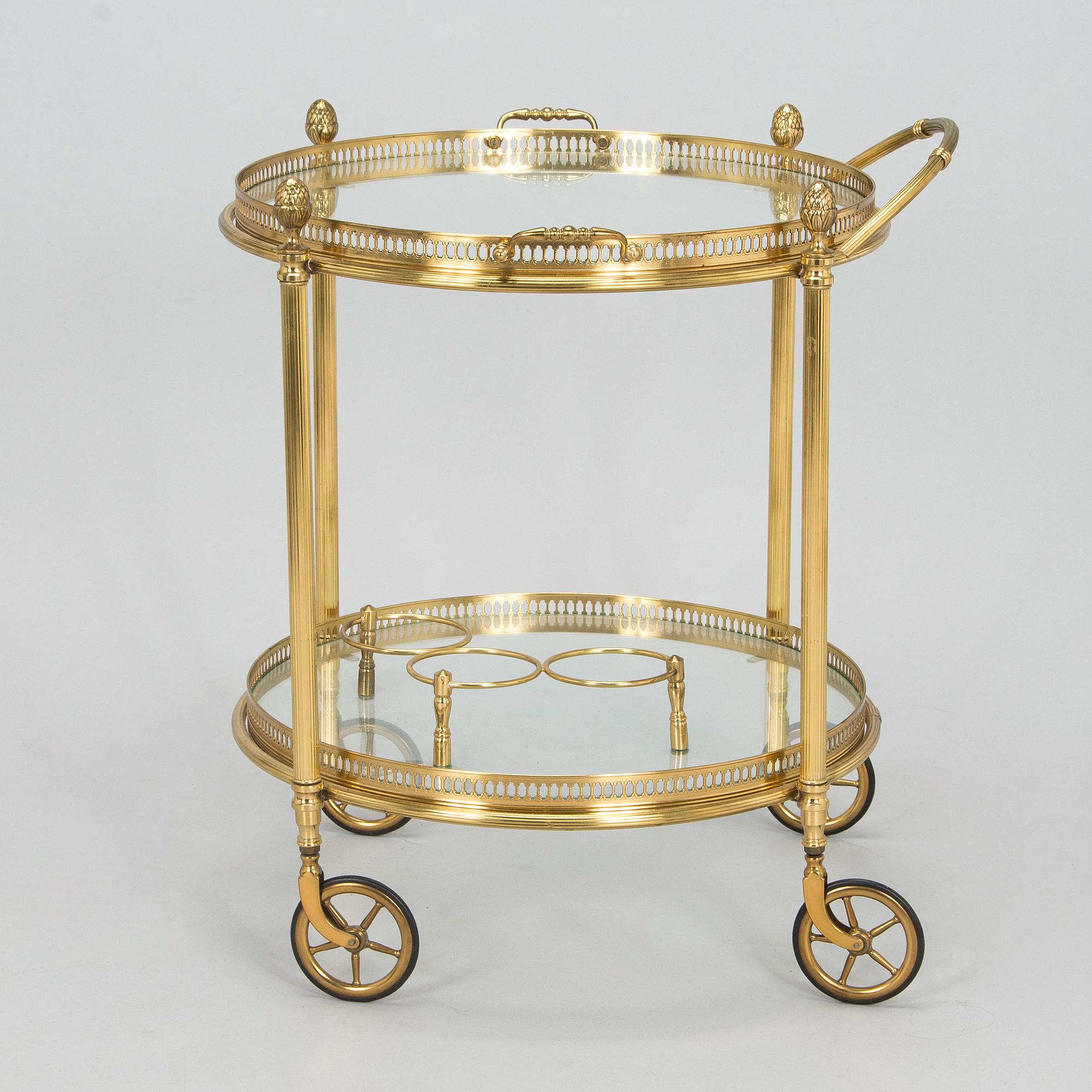 Serving trolley, mid-20th century.
