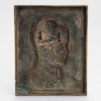 Lauri Leppänen, a bronze relief, signed and dated-54.