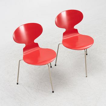 Arne Jacobsen, stolar, 6 st, "Myran", Fritz Hansen, Danmark.