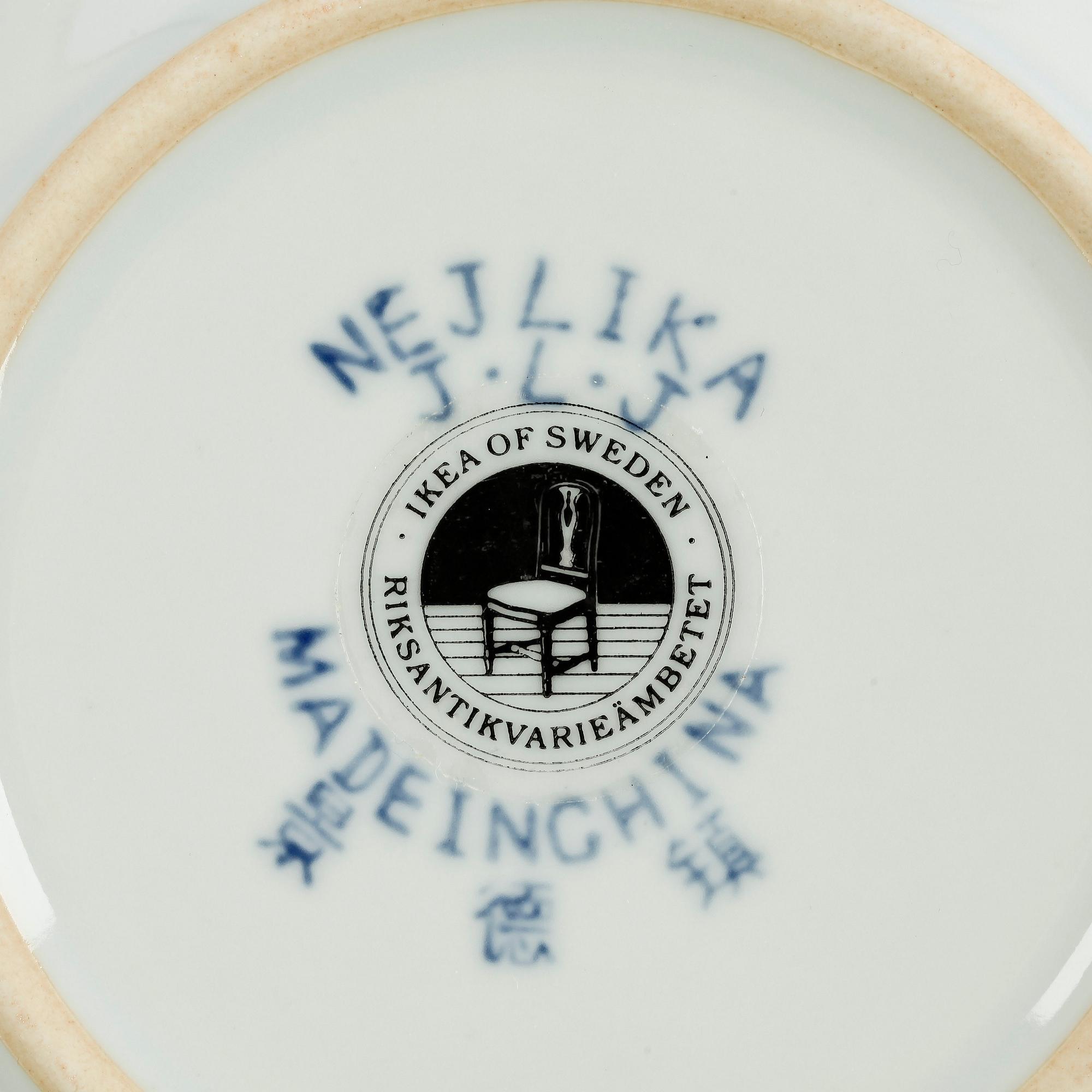 MATSERVIS, 37+1 delar, porslin, "Nejlika", IKEA, 1700-talsserien, 1990-tal.