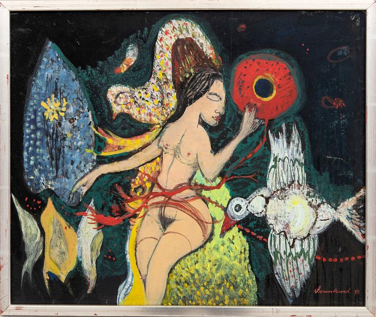 Olle Svanlund, oil on canvas signed ande dated 77.