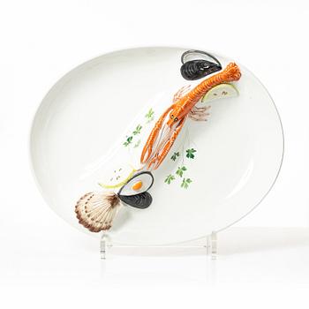 Servisdelar för skaldjur, 7 delar, keramik, V.B.C. Cre Art, Treviso, Italien.