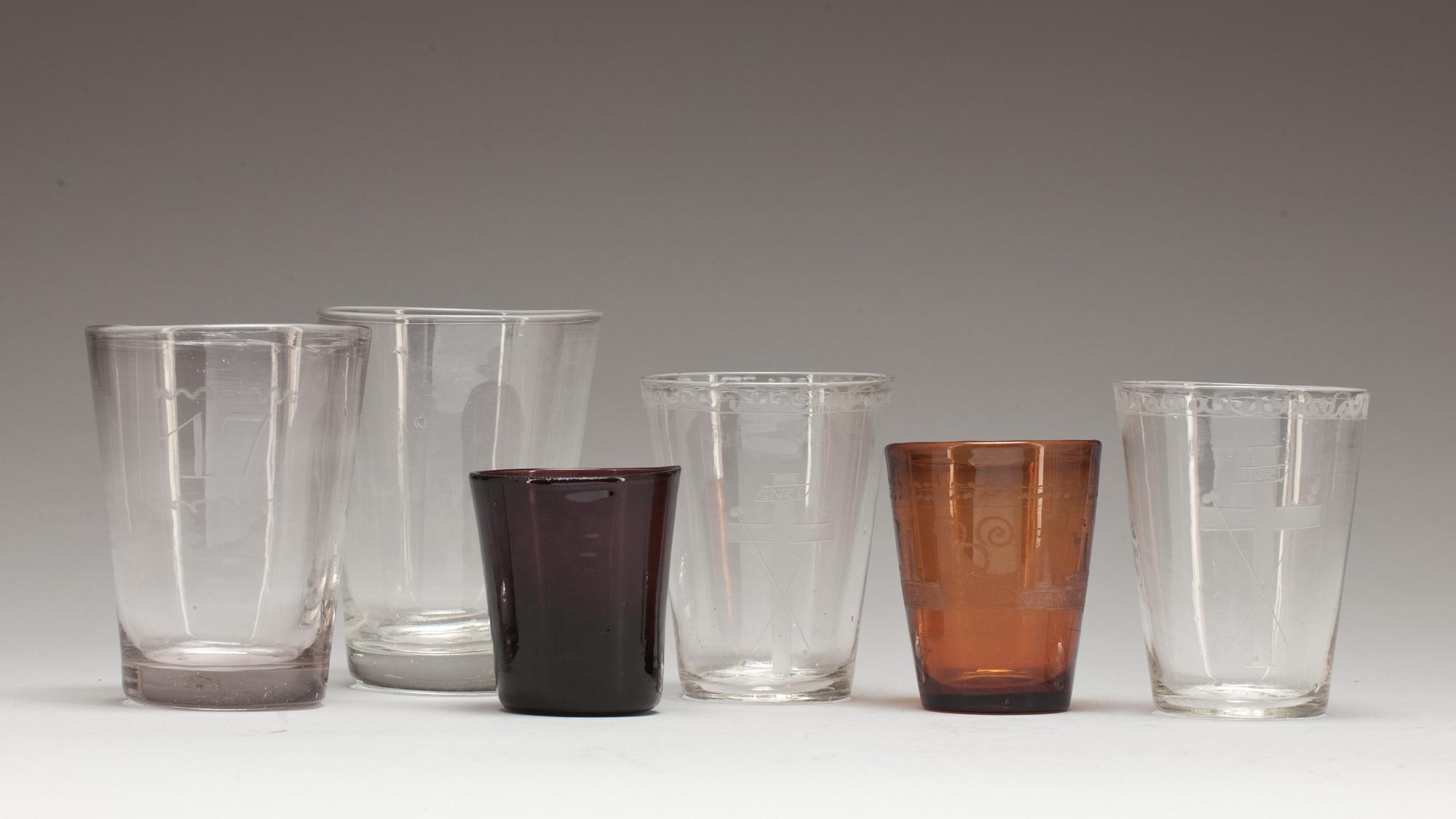 GLAS, 6 st. 1700/1800-tal.