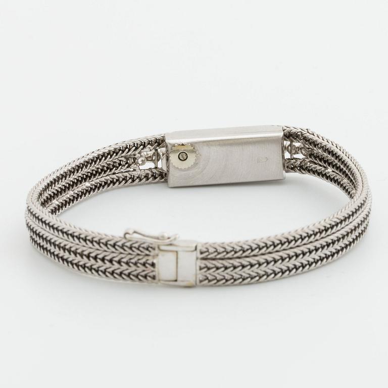 BLANCPAIN ARMBANDSUR 18K vitguld, 16 x 8 mm, 6 briljanter ca 0.20 ct, UTI.