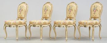 SOFFGRUPP, 7 delar, Nyrokoko, 1800-talets slut.