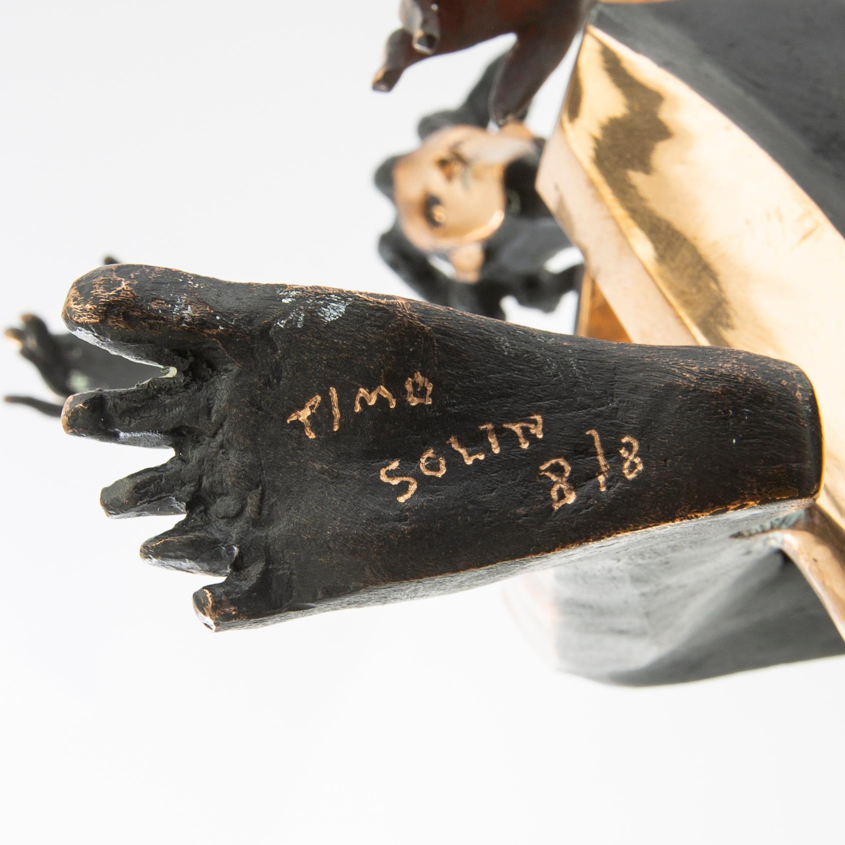 Timo Solin, sculpture bronze, signed 8/8.