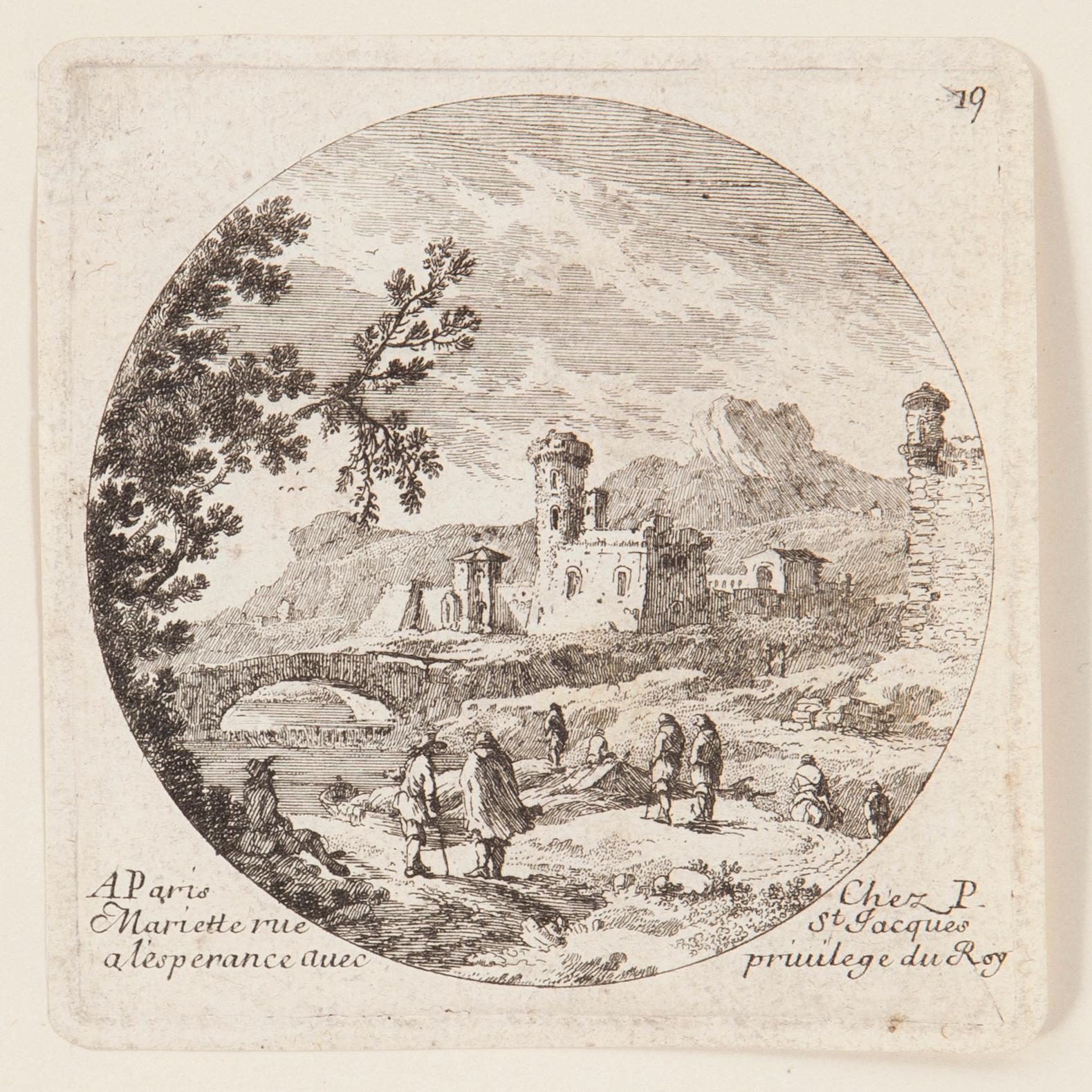 PARTI, grafik, 20 gravyrer, Gabrielle Perelle (1603-1677) och Adam Perelle (1638-1695).