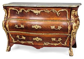 858. A Swedish Rococo commode by C. Linning.
