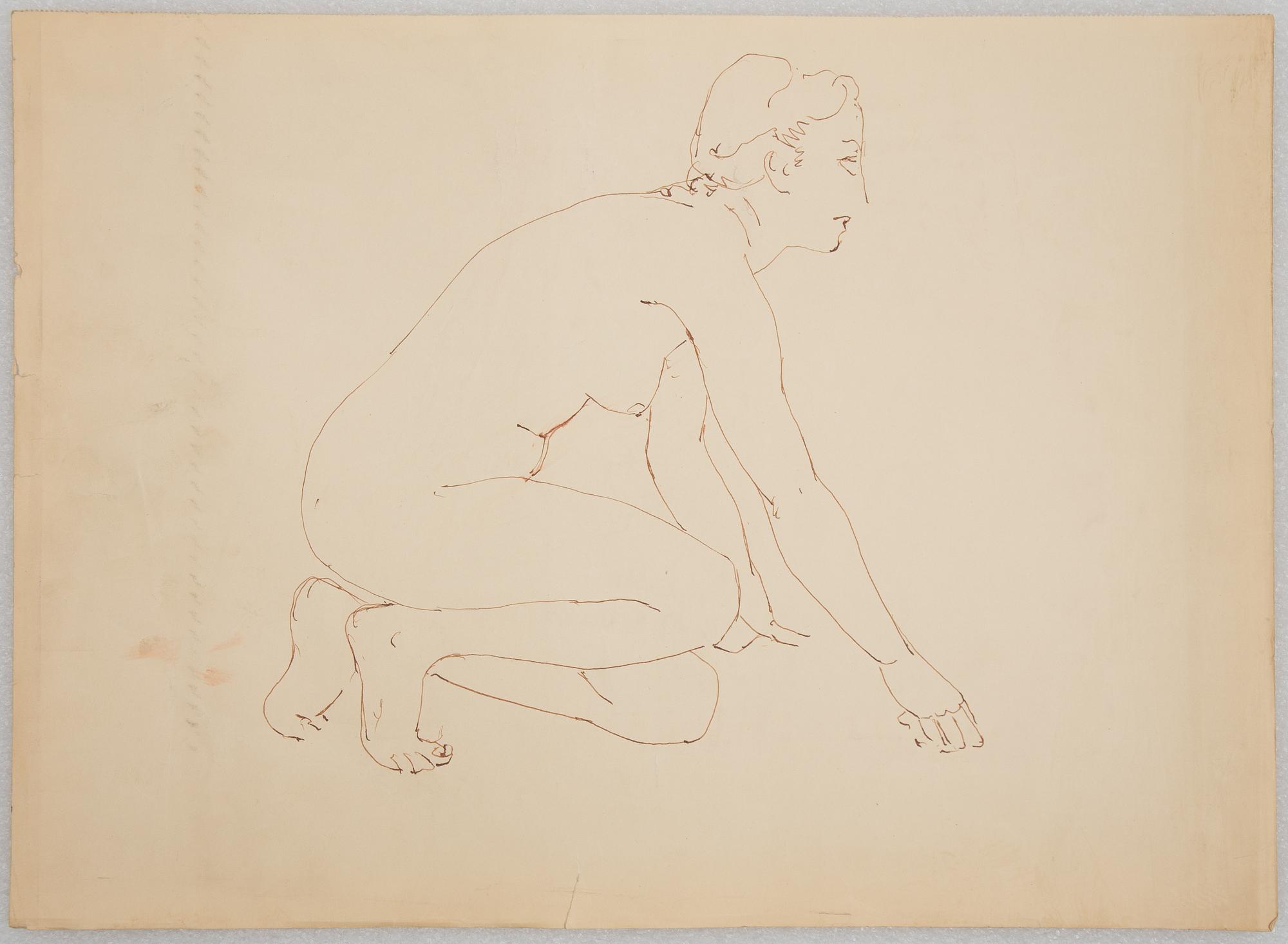 Wilhelm Kåge, modellstudier, fyra stycken, 1930-40-tal.