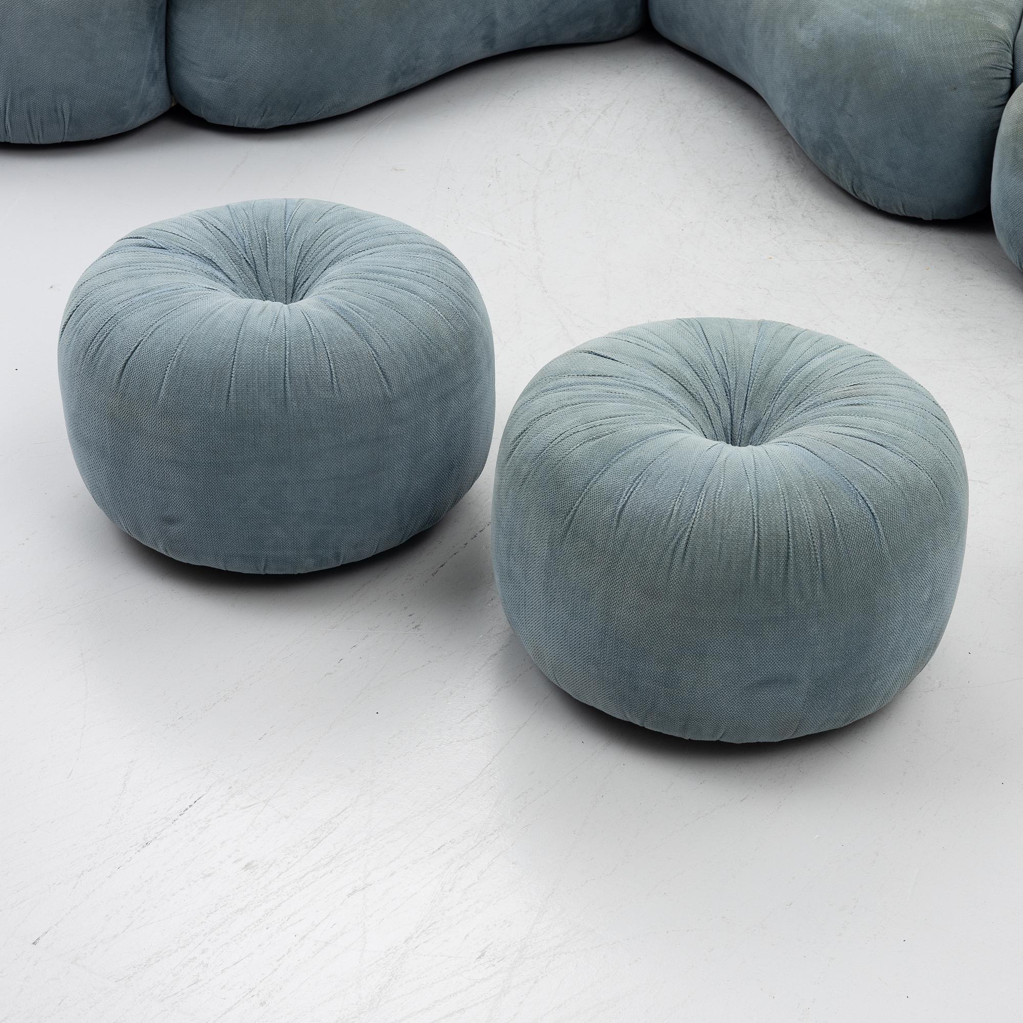 Hans Hopfer, a "Croissant" modular sofa model WK 510, Neue Wiener Werkstätte, 1980s.
