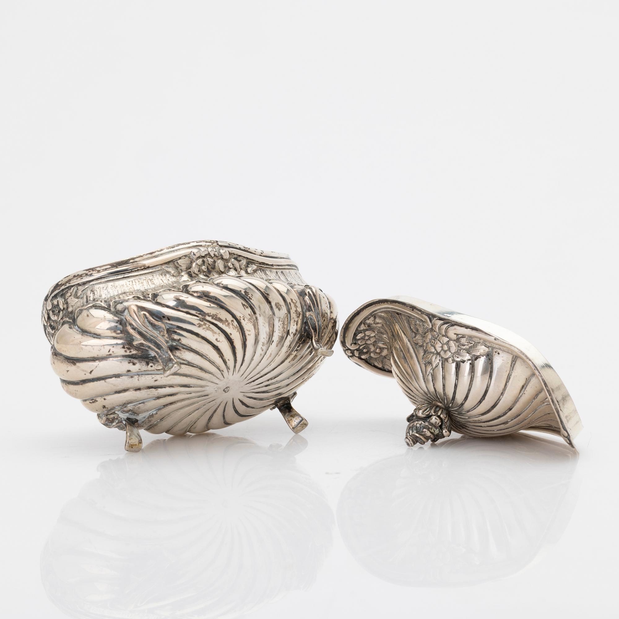 Silver sugar bowl, Historicism, Germany, early 20th century.