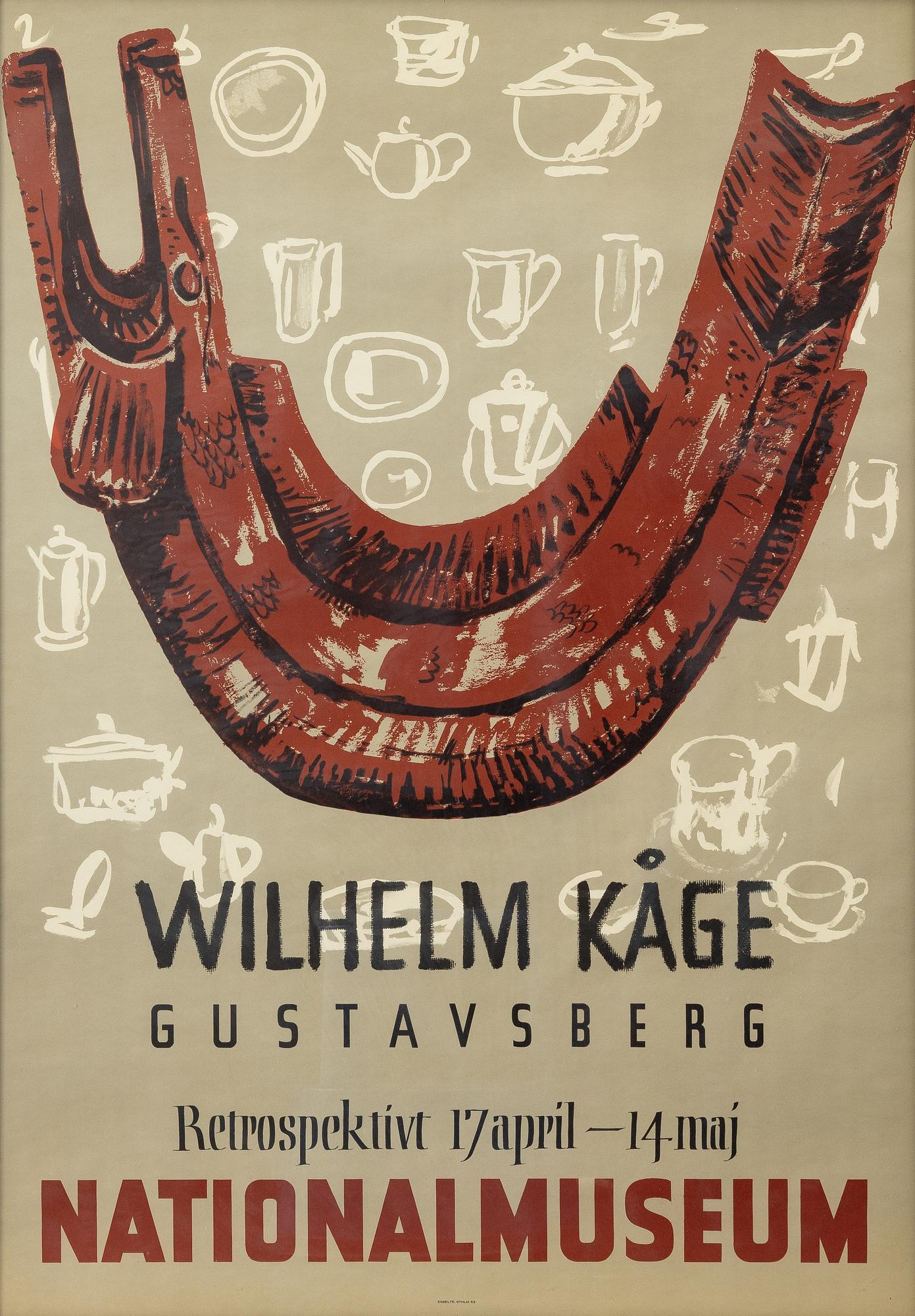Wilhelm Kåge, 'Retrospektivt 17 april-14 maj, Nationalmuseum'.