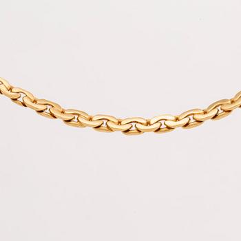 GULDKEDJA 18K guld  doserad fasad pansarlänk, 19,2 g, ca 45 x 0,5 cm, G Dahlgren & Co.