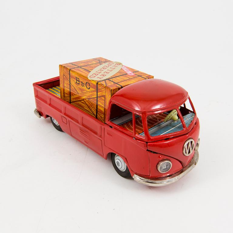 BANDAI, "Volkswagen Ambulance" samt "Volkswagen Pickup", Japan, 1960-tal.