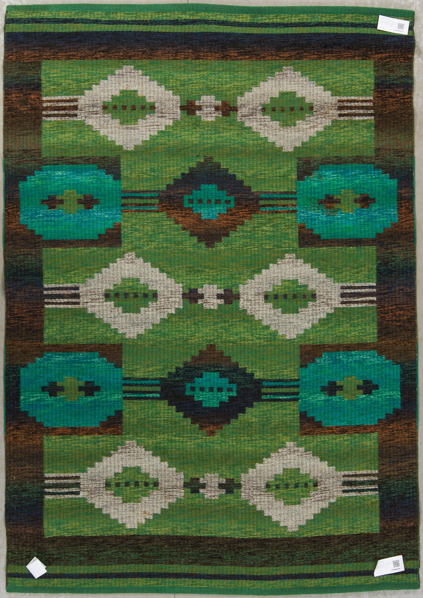 MATTA, rölakan, dubbelsidig. 1900-talets mitt/andra hälft. Ca 197 x 138 cm.