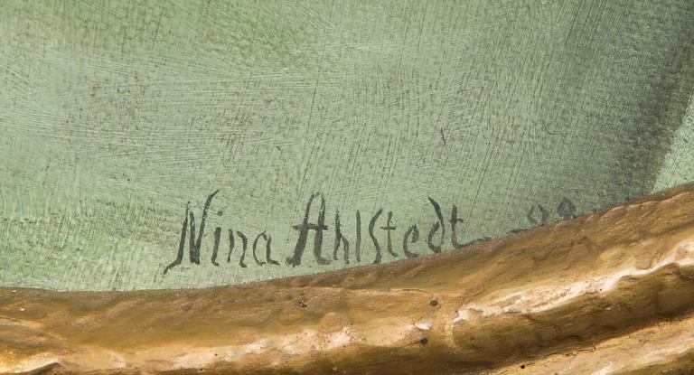 oil on canvas laid on board, signed Nina Ahlstedt and dated -98.