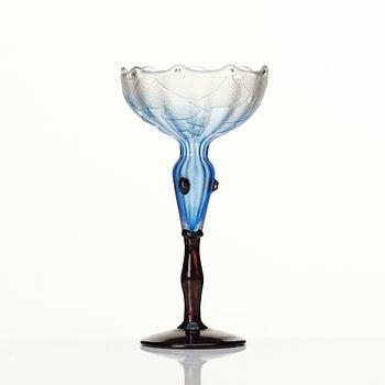 Cristalleries Schneider (Charles & Emile Schneider), pokalglas "Coupe Bijoux", Frankrike 1920-tal.