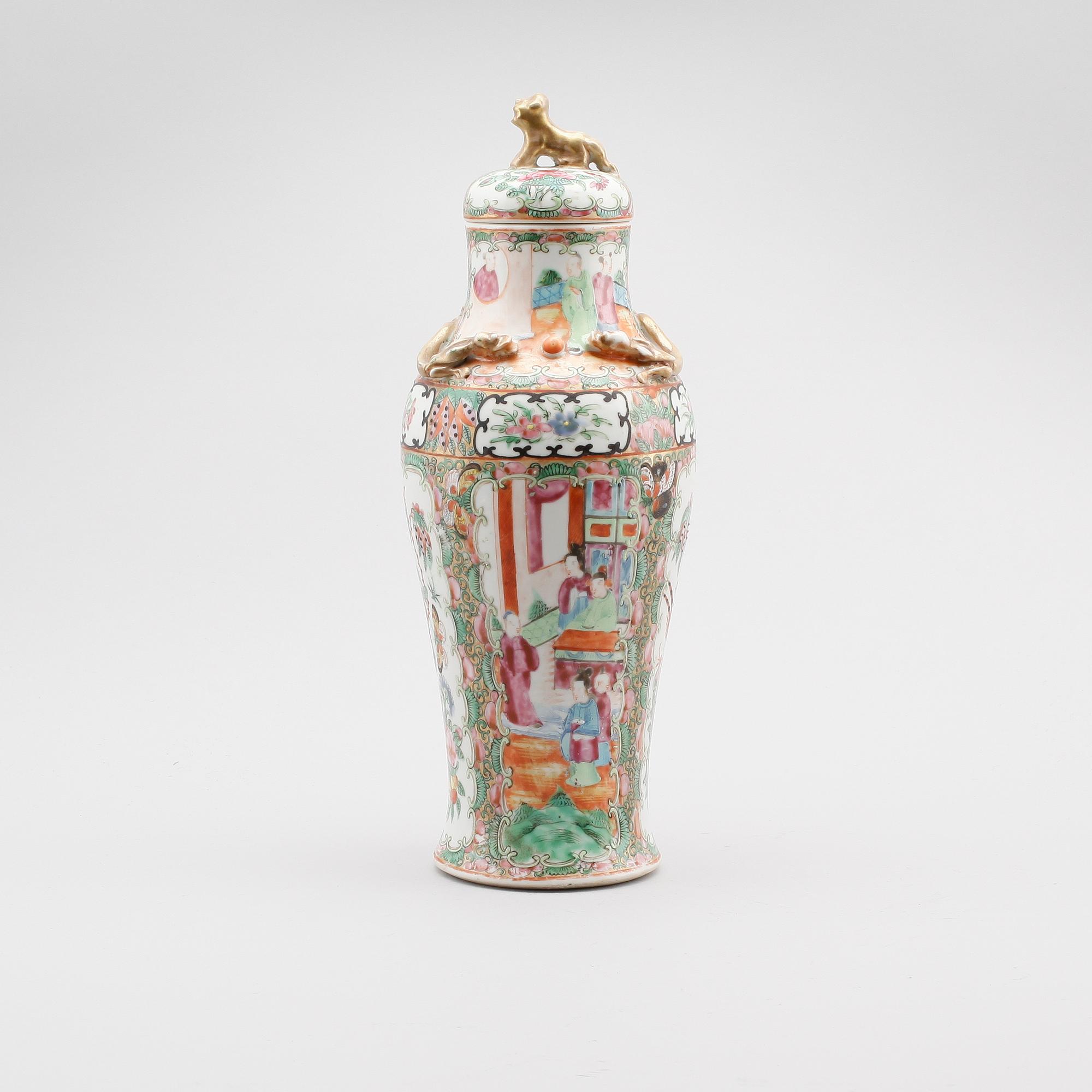 LOCKURNA, porslin, Kina, Kanton, 1800-tal.