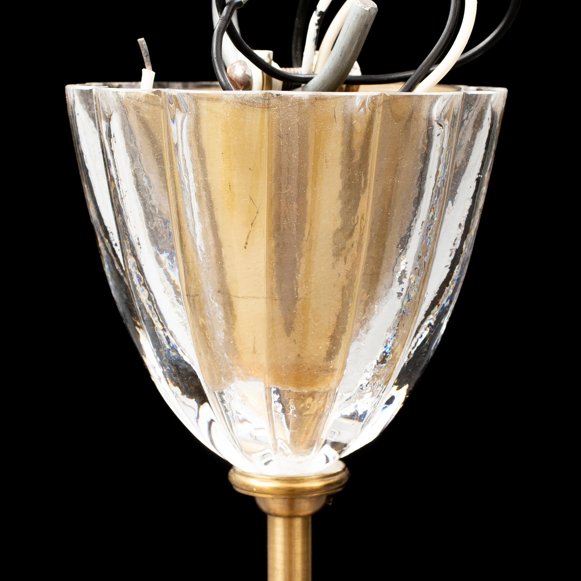 CARL FAGERLUND, taklampa, Orrefors.