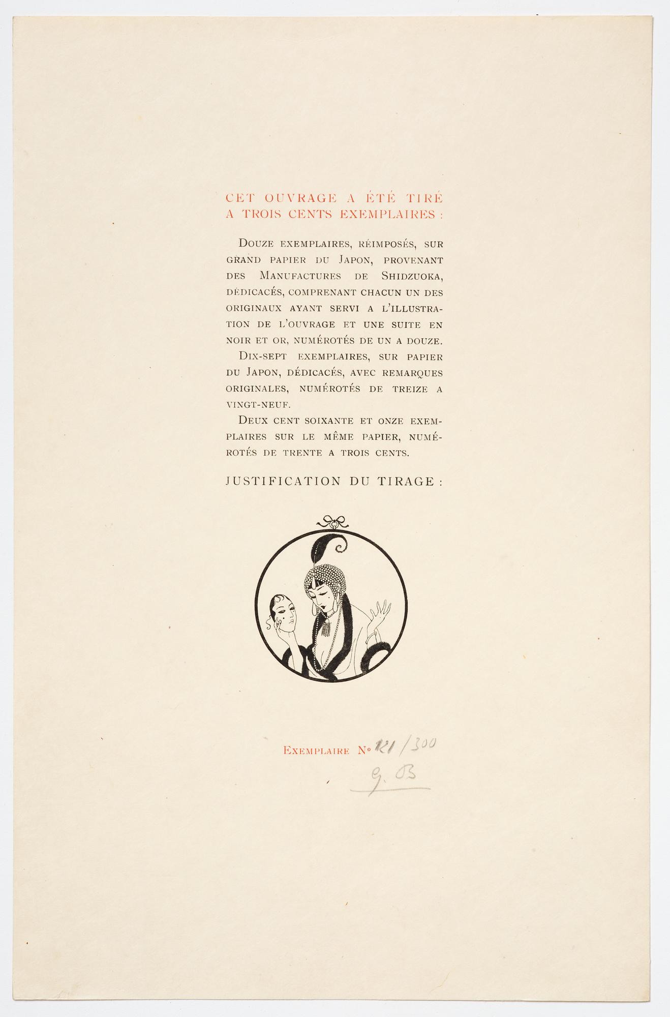 George Barbier, mapp med originalteckning och planscher, "Modes et Manières d'Aujourd'Hui (3e Année)", Frankrike, 1914.