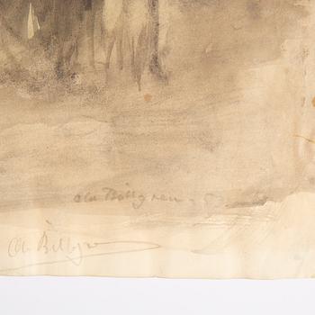 OLA BILLGREN, akvarell/lavering, signerad och daterad -53.