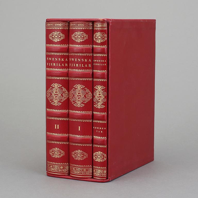 BOKBAND, Wilhelm von Wright, Swenska fjärilar 1-3. Rene Coeckelberghs Editioner, 1989.