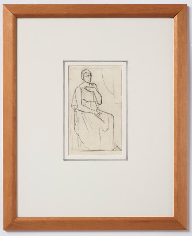 Ragnhild Keyser, executed in 1922. Pencil on paper.