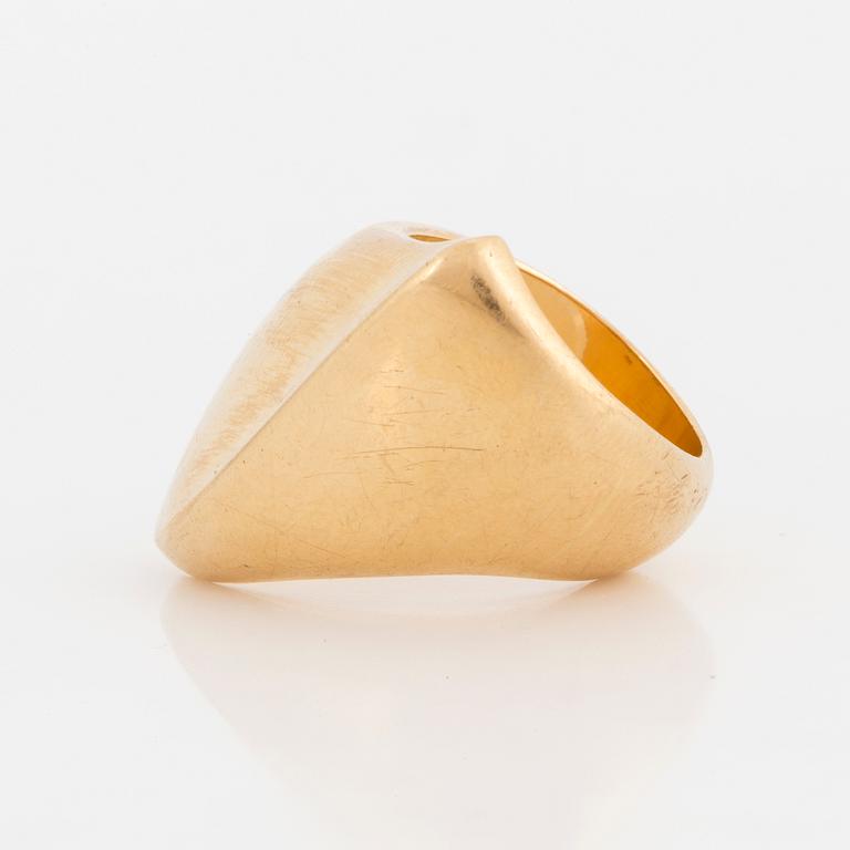 RING, 18k guld, Georg Jensen. Vikt 14 g.