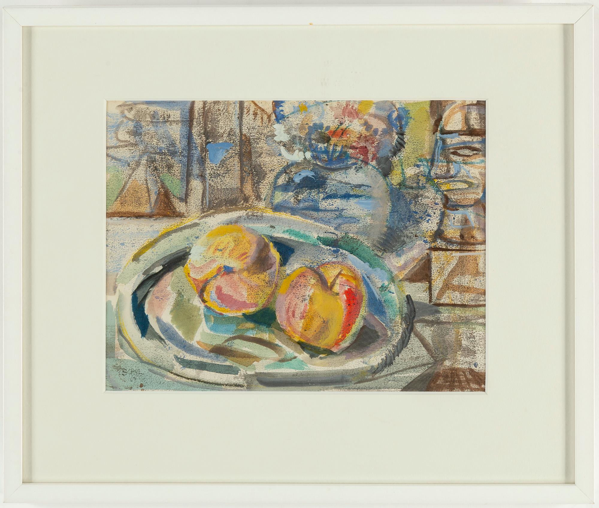 JULES SCHYL, watercolour/gouache, signed and dated -63.