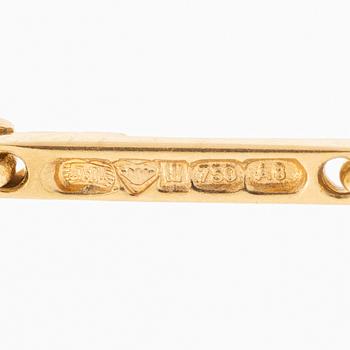 Björn Weckström, Necklace, 18K gold with an octagonal-cut diamond, for Lapponia. Finland, 1978.