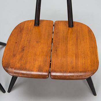 Ilmari Tapiovaara, nojatuoleja, 2 kpl, "Pirkka Lounge chair", Laukaan Puu, 1960-luku.