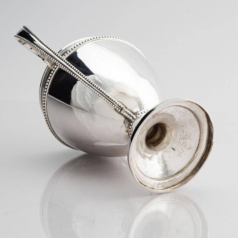 Olof Yttraeus, sockerskål med lock, silver, Uppsala 1790. Gustaviansk.