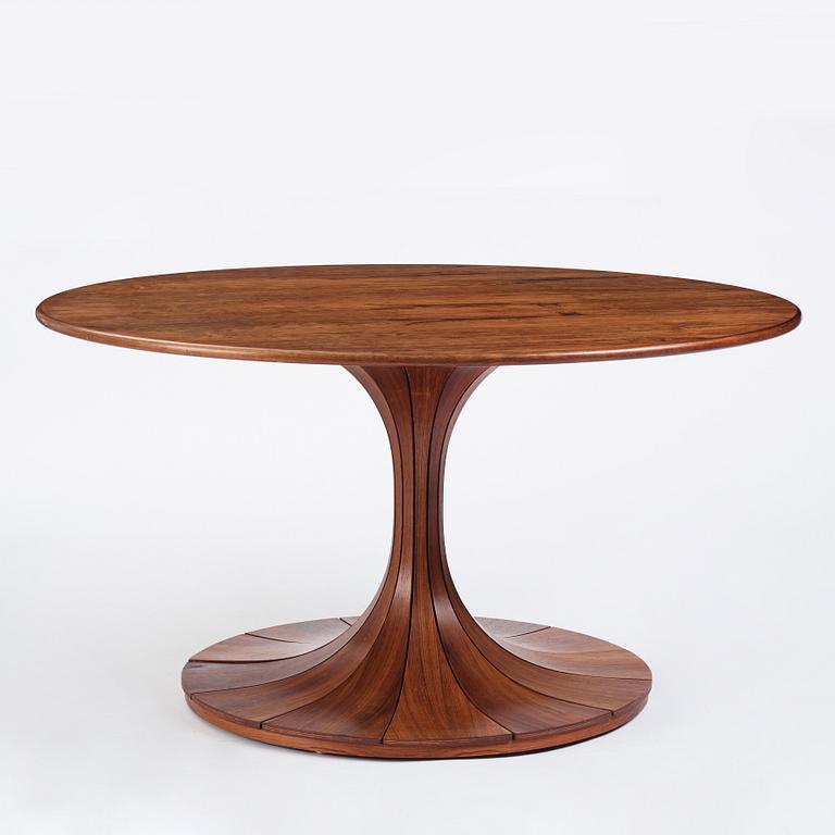 Karl Erik Ekselius, a rosewood veneered dining table, J.O. Carlssons Möbel AB, Vetlanda, 1960-70s.