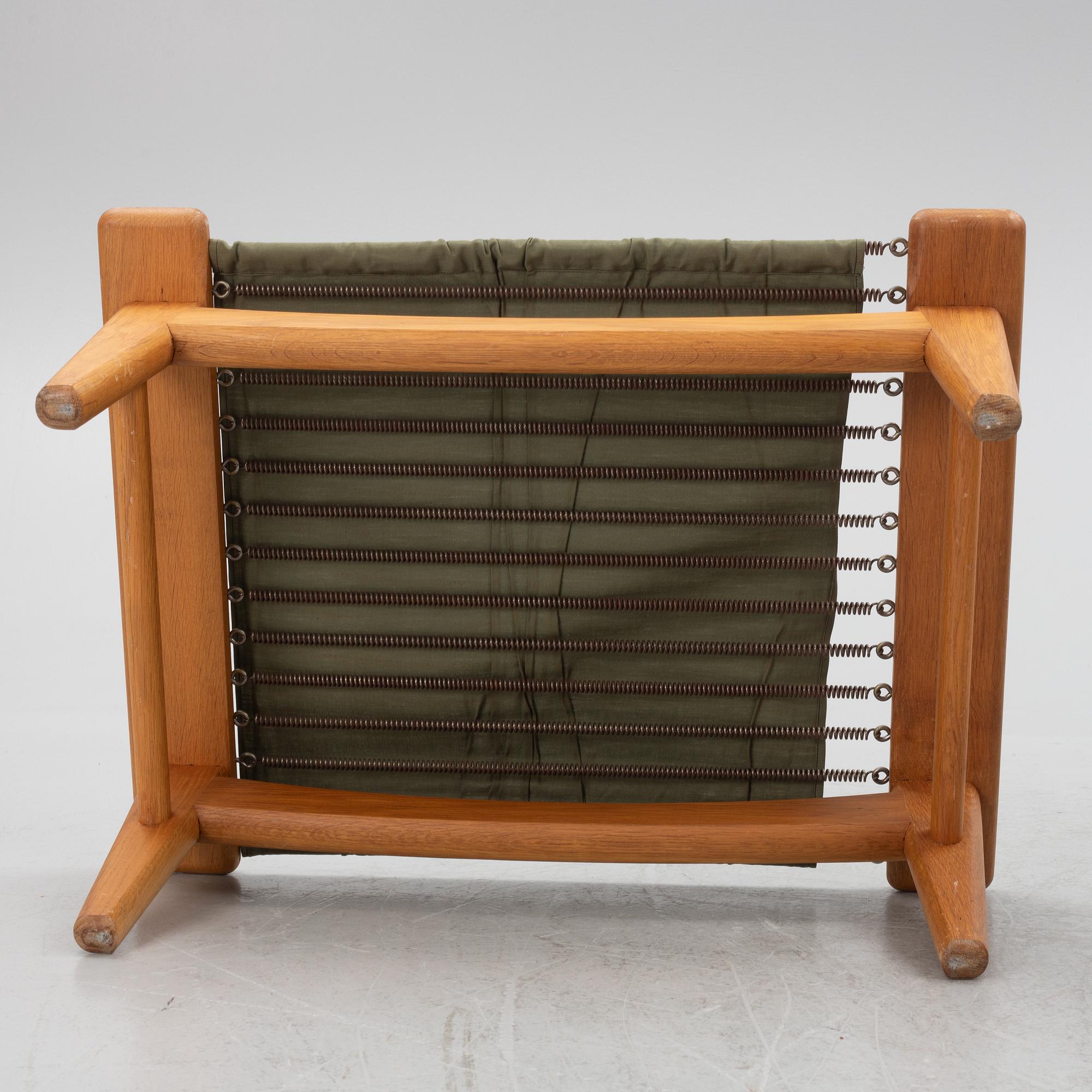 Hans J. Wegner, armchair with footstool/daybed, GE-01, Getama, Denmark.