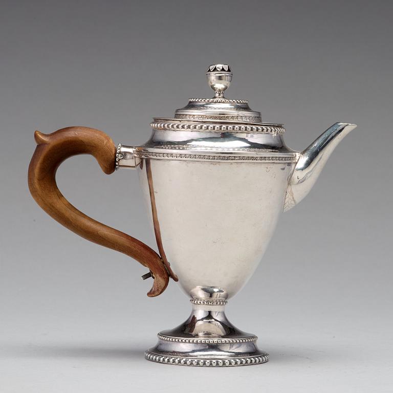 A Swedish 18th century silver tea-pot, mark of Stephan Halling, Örebro 1788.