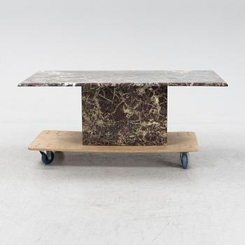 A stone coffee table, late 20th Century.