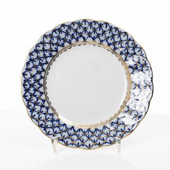 Kaffeservis, 28 delar, "Cobalt Net", Lomonosov, Sovjetunionen.