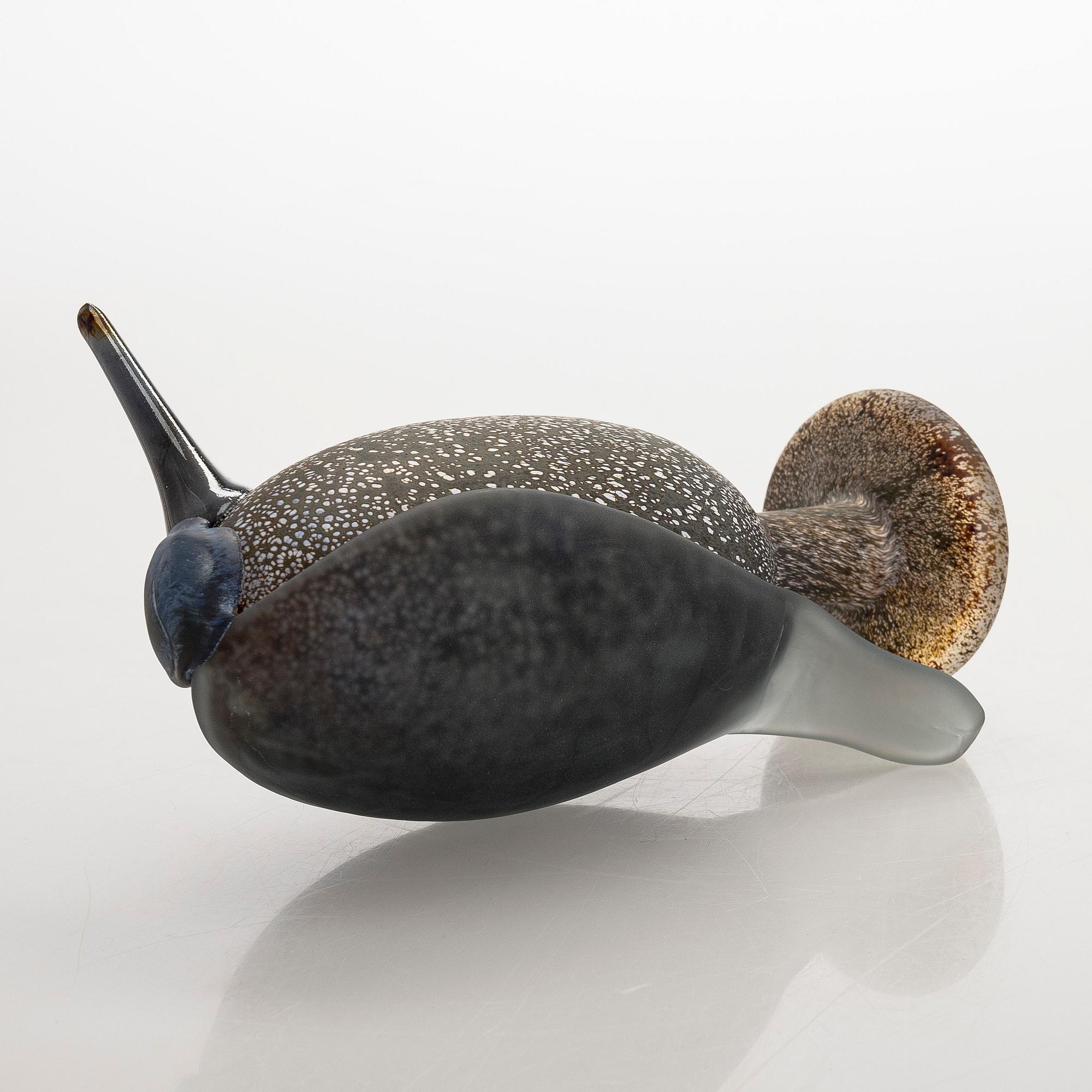 Oiva Toikka, glasfågel, "Heron", signerad O. Toikka Nuutajärvi.