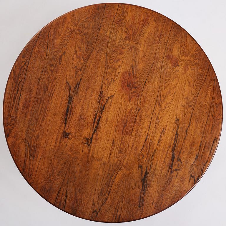 Karl Erik Ekselius, a rosewood veneered dining table, J.O. Carlssons Möbel AB, Vetlanda, 1960-70s.