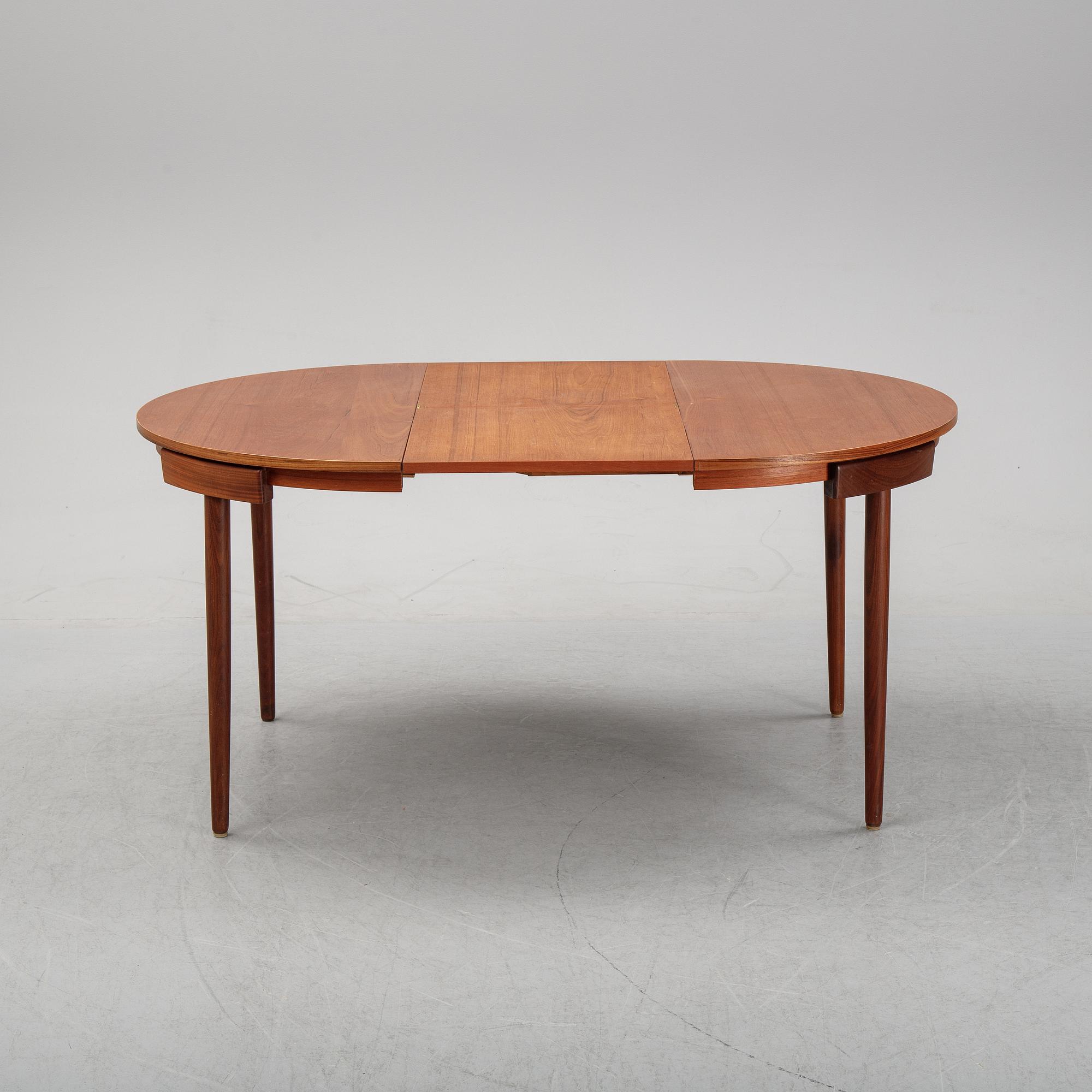 Hans Olsen, matbord och stolar, 4st, Frem Røjle, Danmark, 1950-tal.